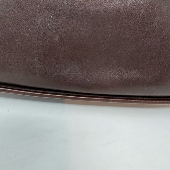 Vintage Coach Legacy Leather Crescent Flap Bag Purse Dark Brown 9718 Saddlebag - Picture 6 of 14